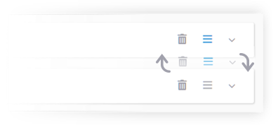 Anpassung der Reihenfolge